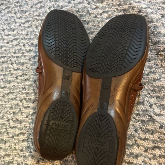 Rieker Mary Janes Leather Slip On Loafers - Picture 5 of 7